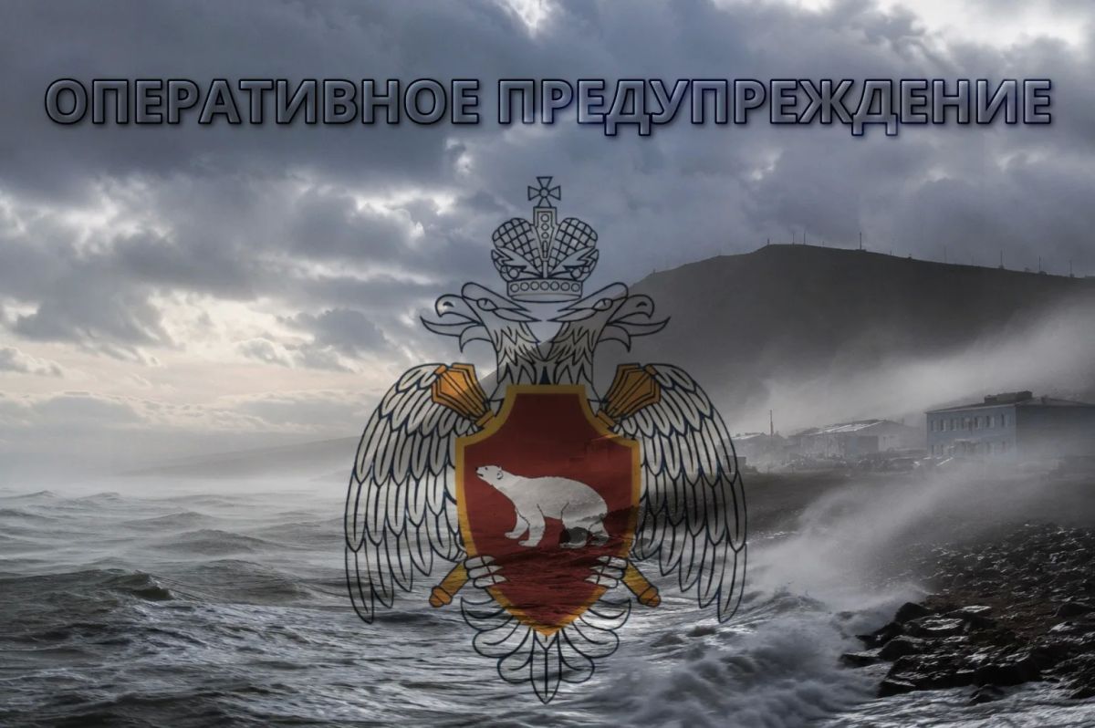 Ветер порывами до 28 м/с прогнозируется в г. Певек ночью 25.07.2026 г. Будьте бдительны! Тел.112
