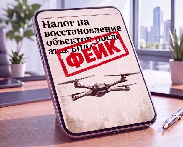 ФЕЙК: В России вводят новый налог для граждан на восстановление объектов после атак БПЛА